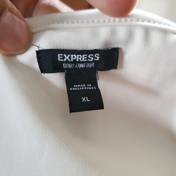 Express Women's Cream Body Contour Bustier Crop Top Size XL - Picture 4 of 6
